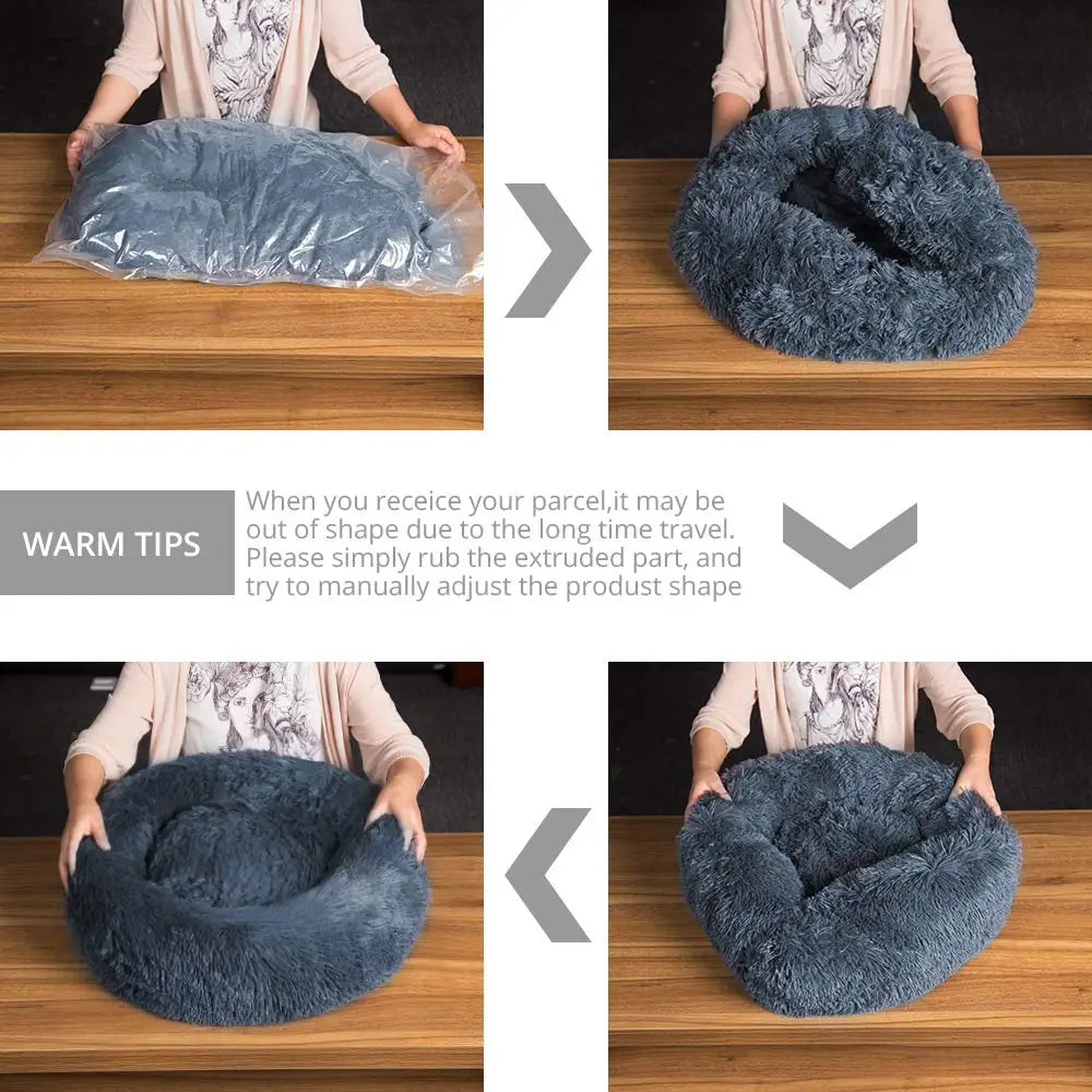 SEP Soft Plush Pet Bed Warm Sleeping House for Small & Large Dogs