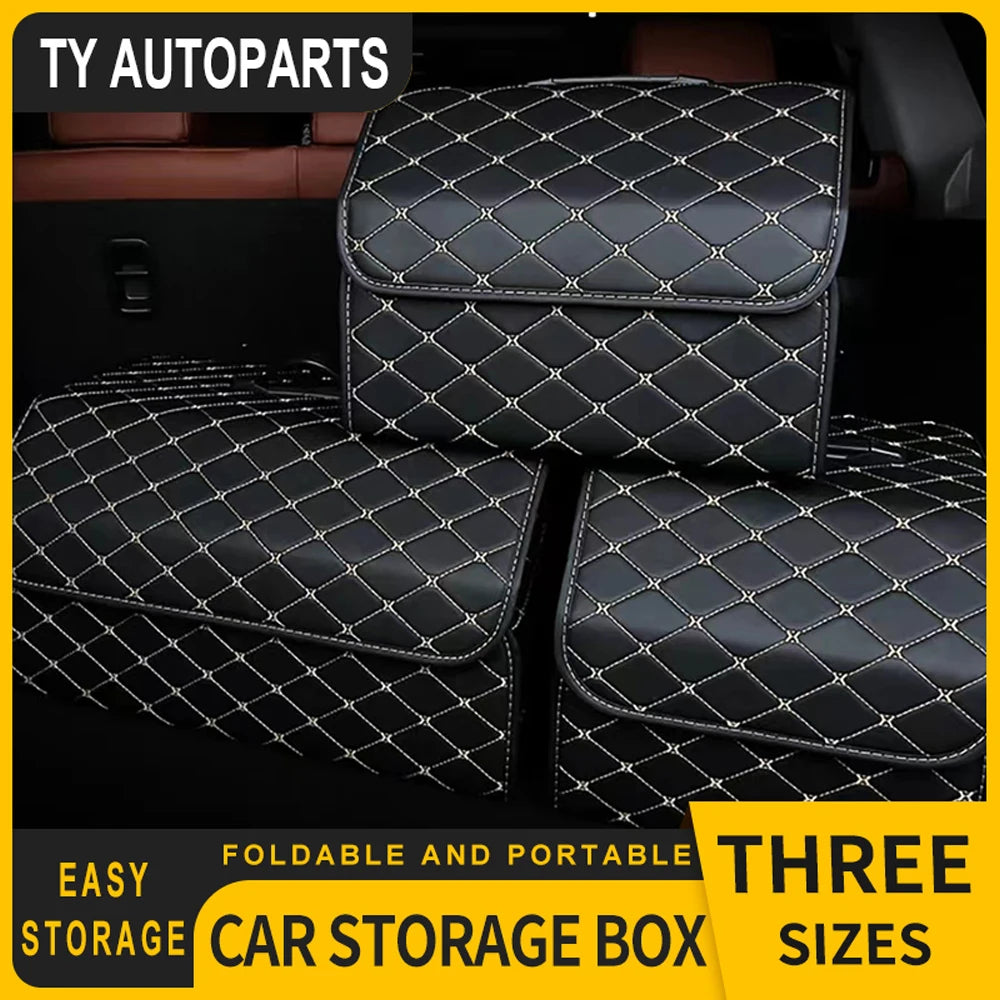 SEP Premium Car Storage Box Multiuse Folding Leather Organizer
