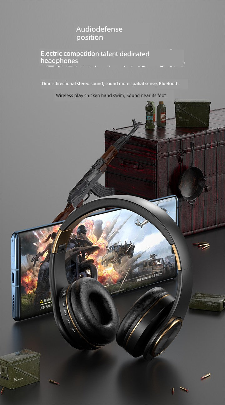 Bluetooth Headphone Head-Mounted with Microphone Mobile Phone Computer Universal Headset like Subwoofer