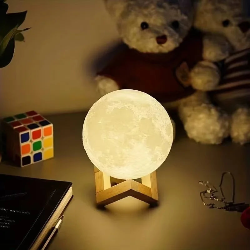 SEP 3D Moon Night Lamp DIY LED Planet Lamp with Luminous Glow & Stand