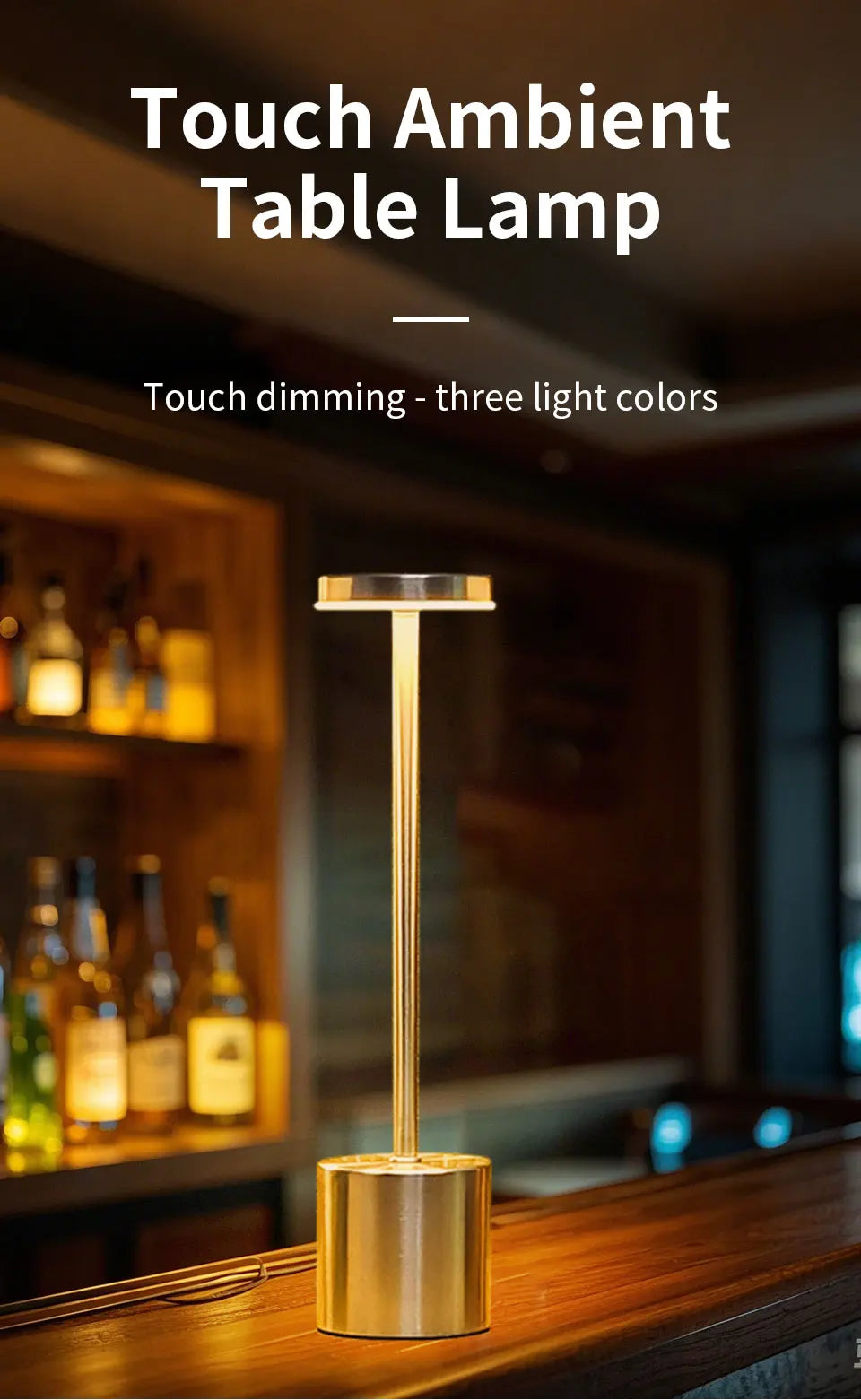 SEP Rechargeable LED Table Lamp Bedside & Dining Light with Adjustable Brightness