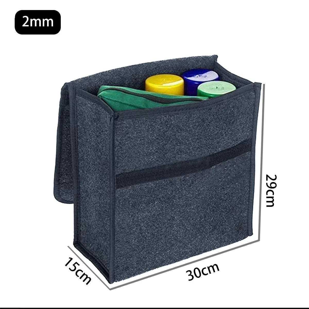 SEP Premium Felt Car Trunk Organizer Compact & Anti-Slip Storage Box