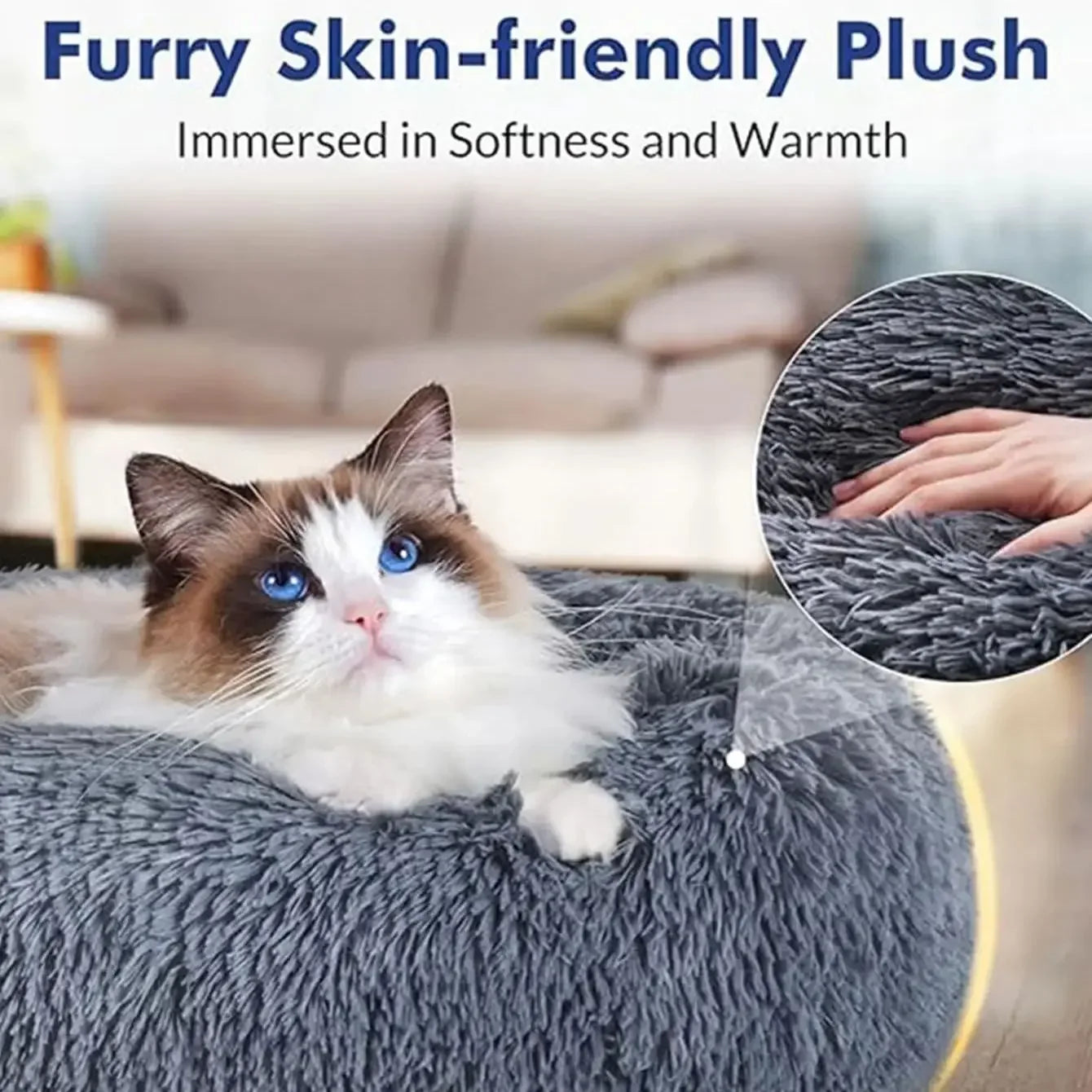 SEP Soft Plush Pet Bed Warm Sleeping House for Small & Large Dogs