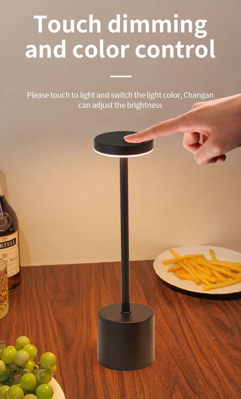 SEP Rechargeable LED Table Lamp Bedside & Dining Light with Adjustable Brightness
