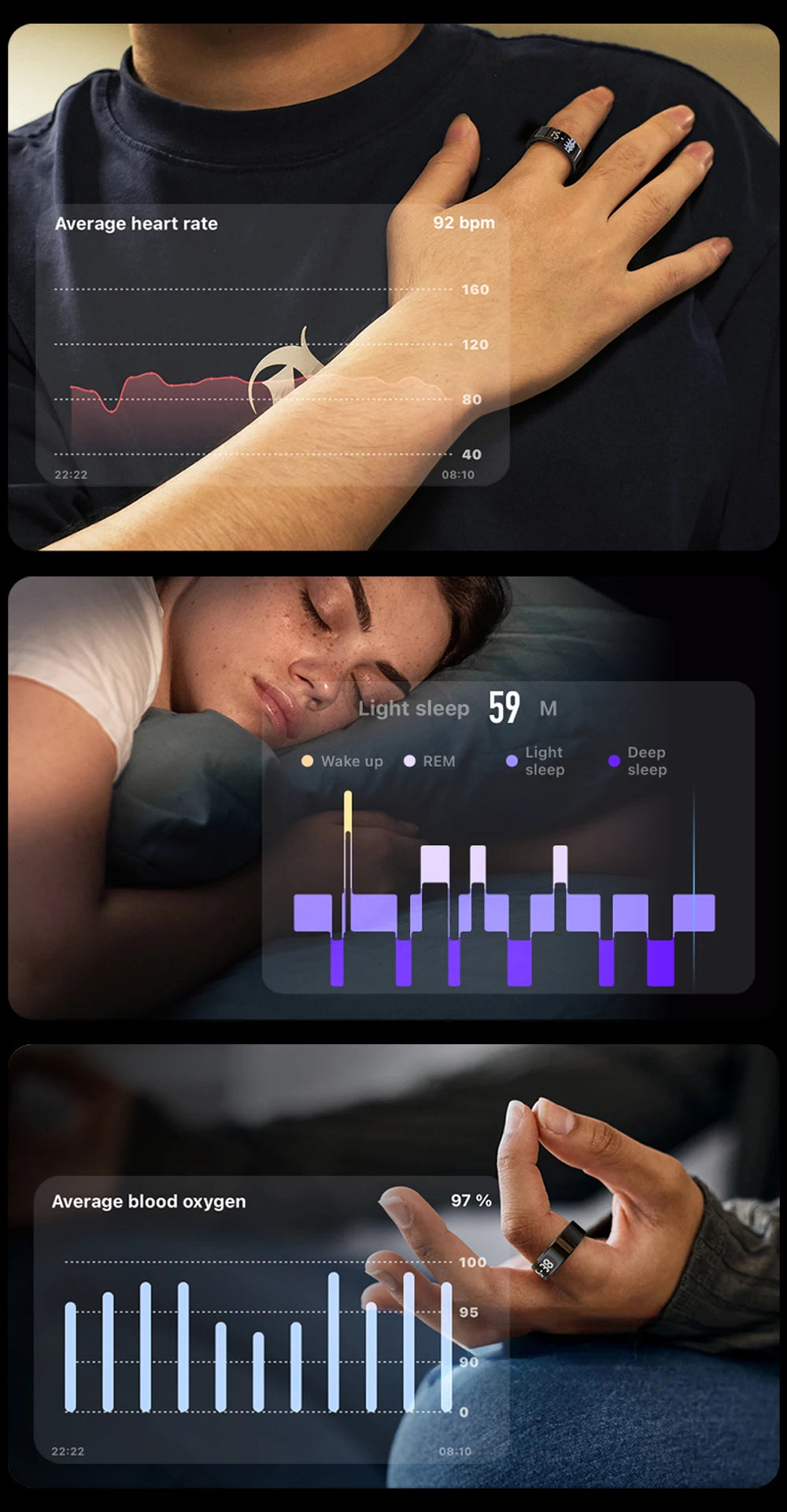 SEP R12 Smart Ring Waterproof Fitness & Health Tracking Ring