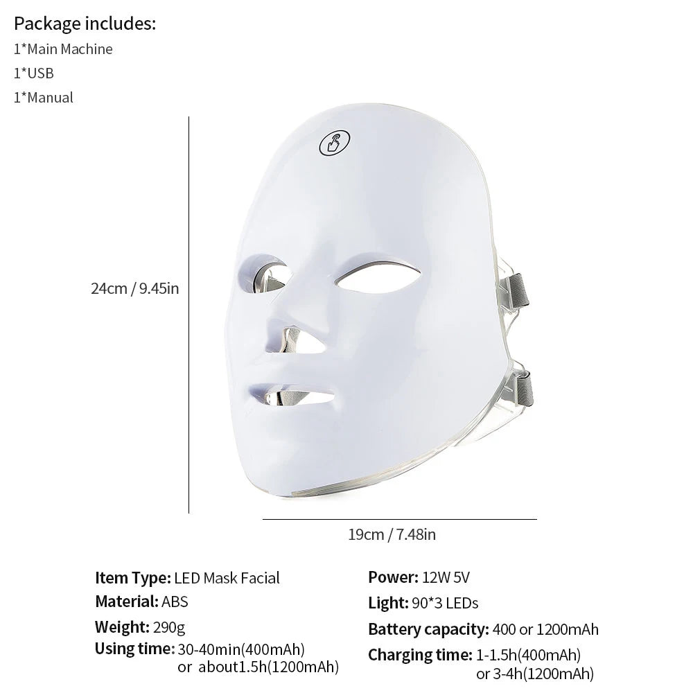 SEP Wireless LED Beauty Mask Skin Tightening & Anti-Aging Facial Neck Device