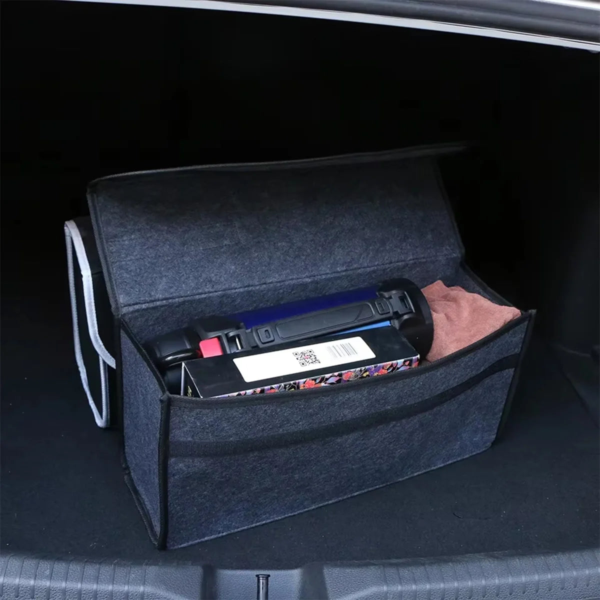 SEP Premium Felt Car Trunk Organizer Compact & Anti-Slip Storage Box