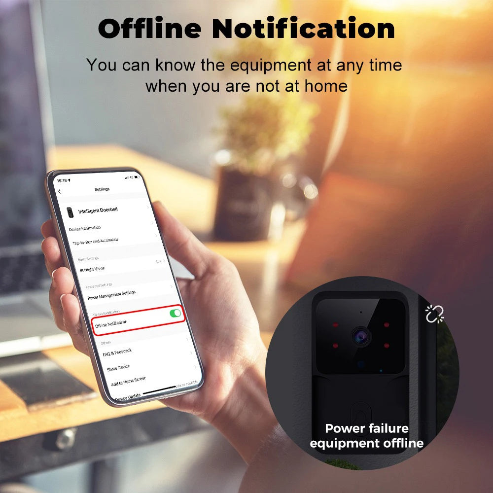 SEP Tuya WiFi Doorbell Battery Powered Smart Video Doorbell for Home