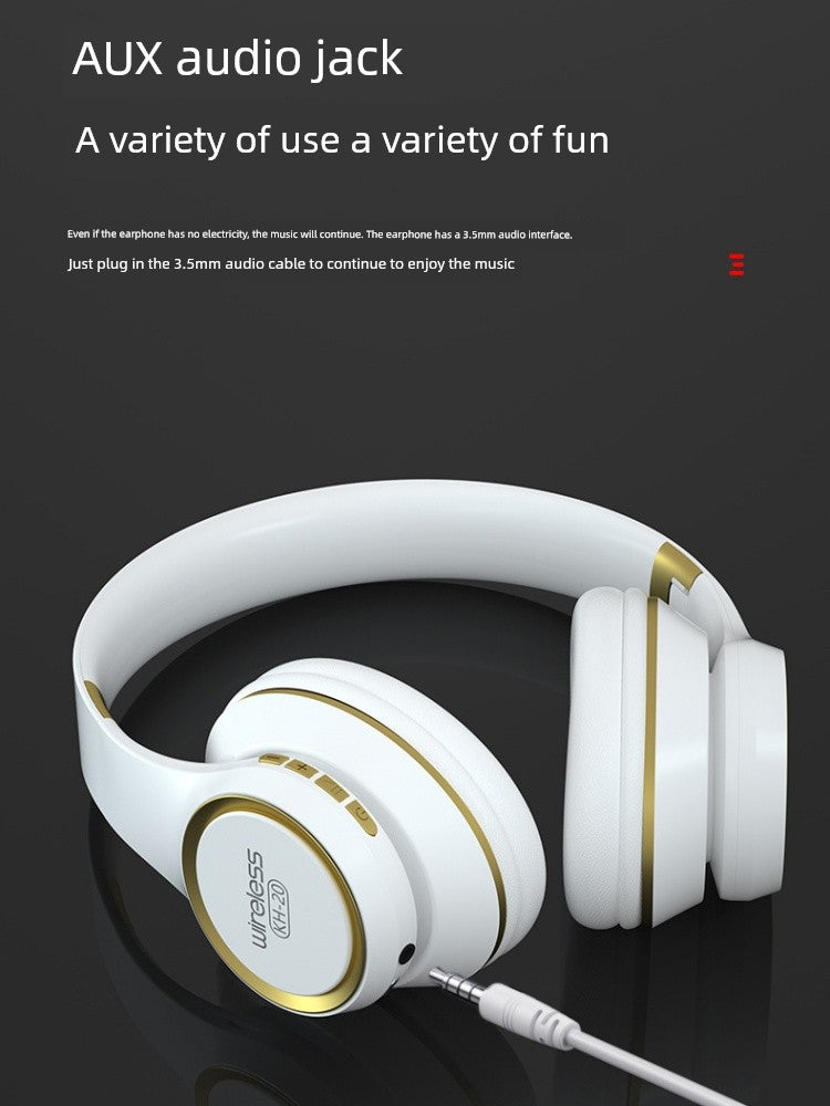 Bluetooth Headphone Head-Mounted with Microphone Mobile Phone Computer Universal Headset like Subwoofer