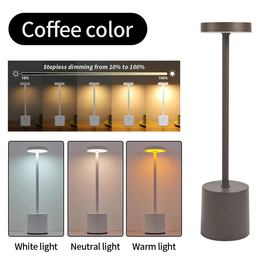 SEP Rechargeable LED Table Lamp Bedside & Dining Light with Adjustable Brightness