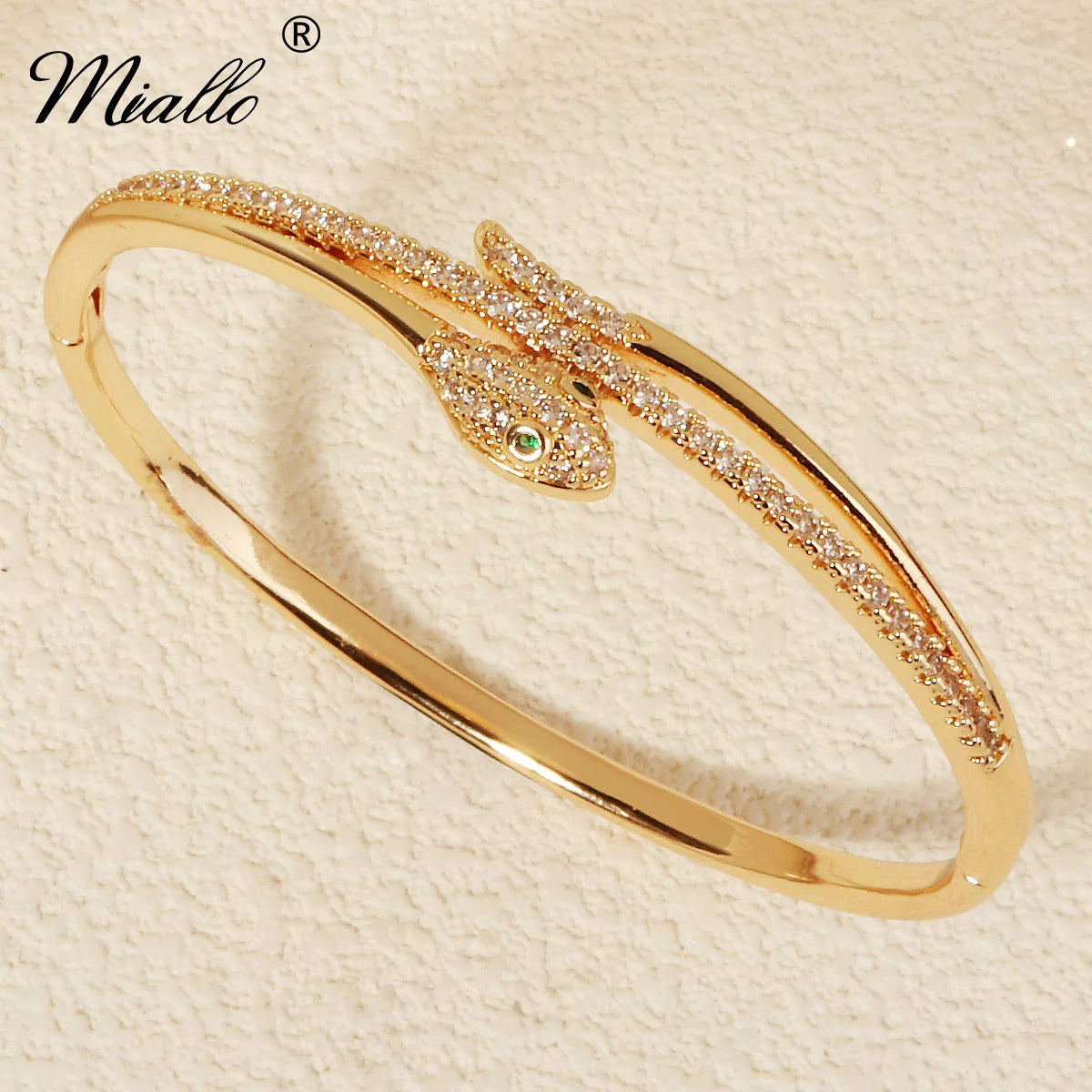 Europe and America Classic Snake Bracelet For Women Stainless Steel Zirconia Jewelry