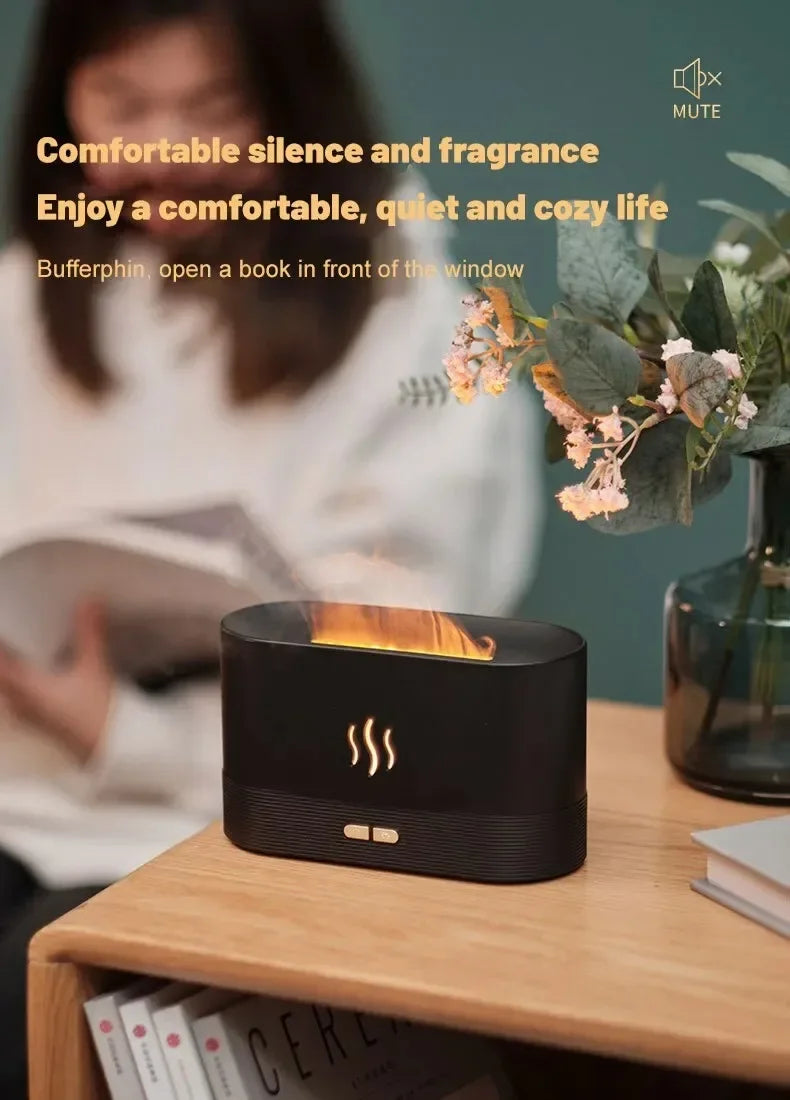 SEP Colorful Flame Humidifier Ultrasonic LED Fragrance Diffuser for Home