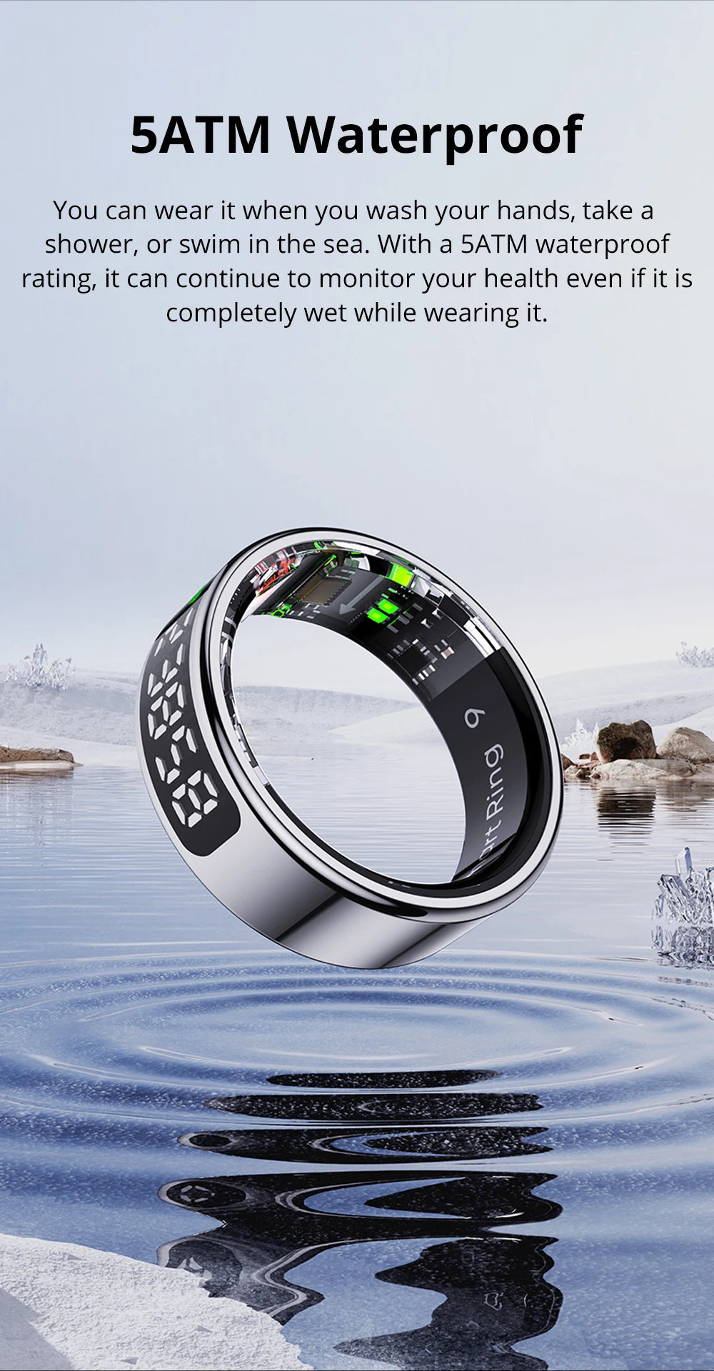 SEP R12 Smart Ring Waterproof Fitness & Health Tracking Ring