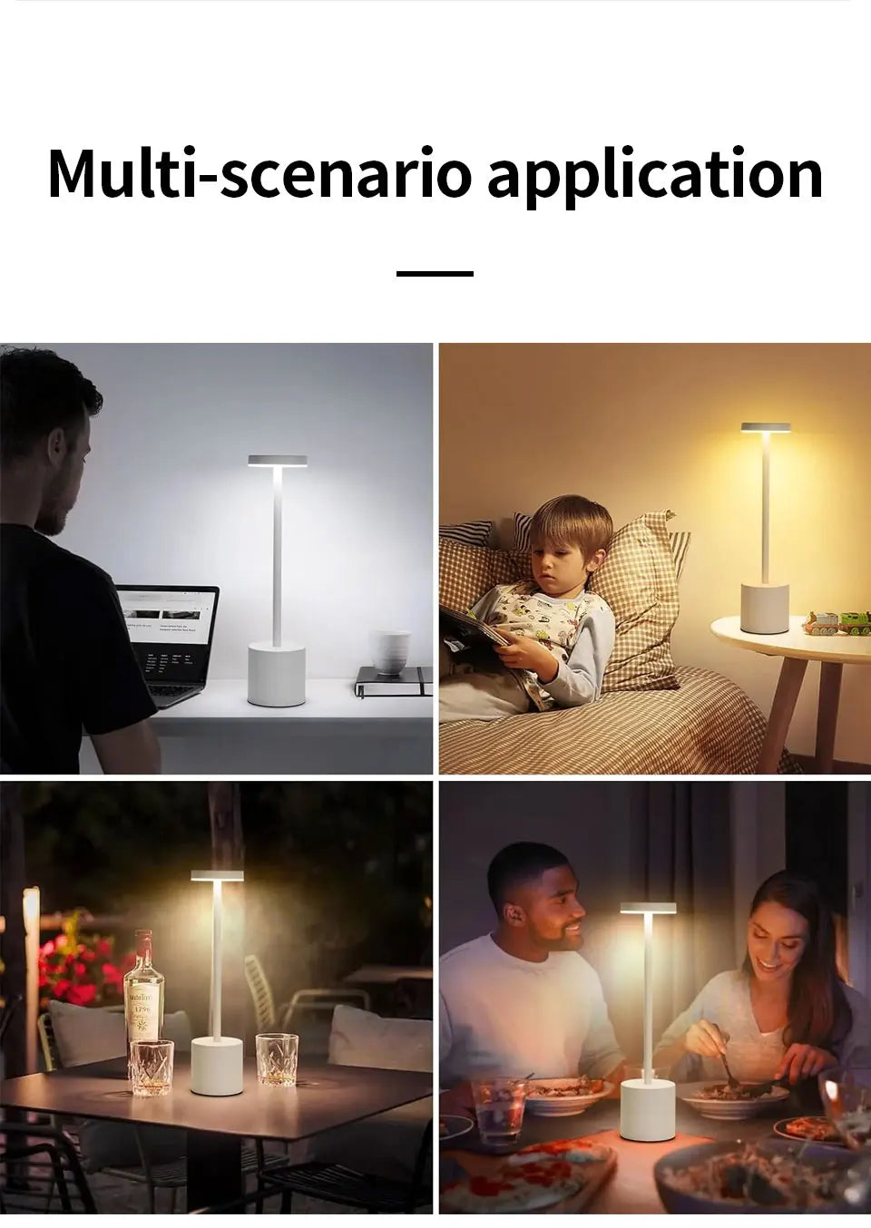 SEP Rechargeable LED Table Lamp Bedside & Dining Light with Adjustable Brightness