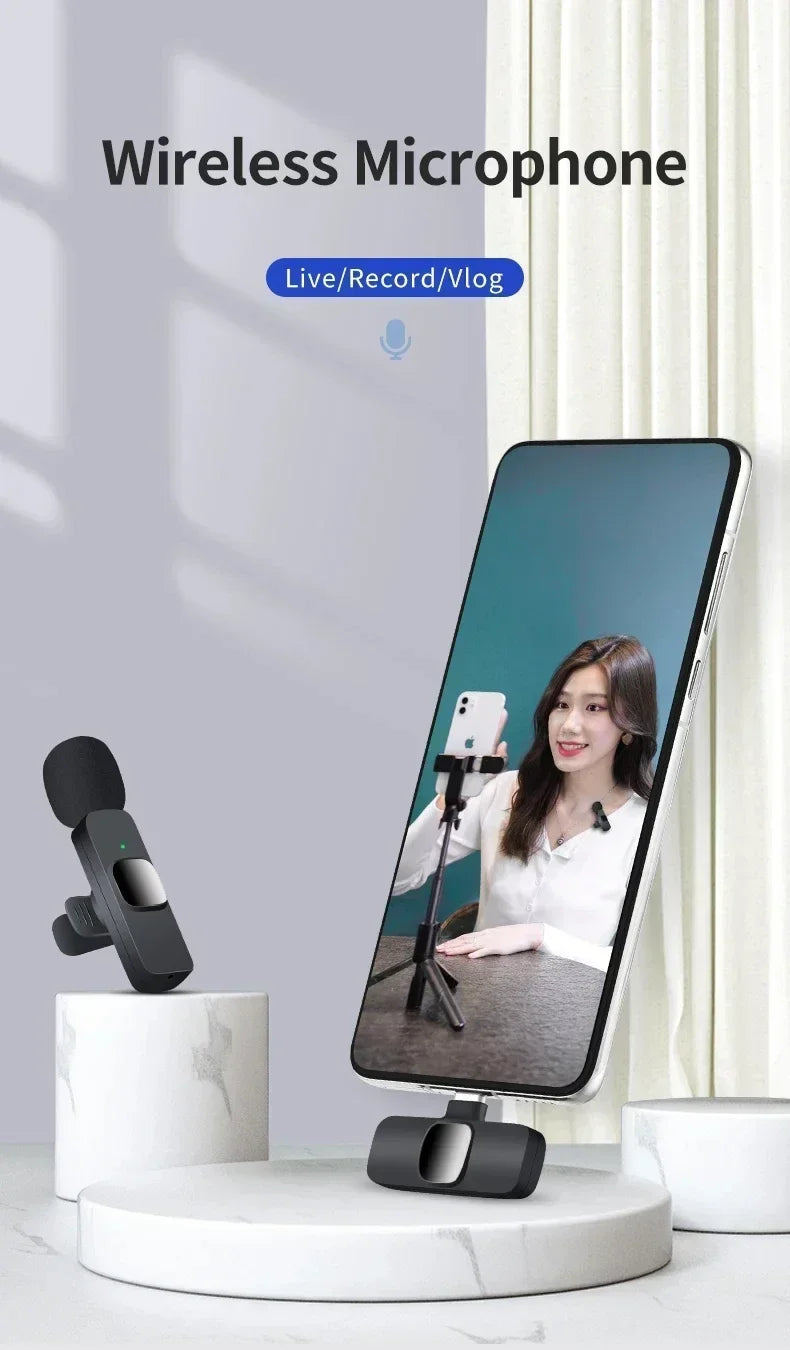 SEP Dual Wireless Lavalier Microphone Mini Audio Recorder for iPhone & Android