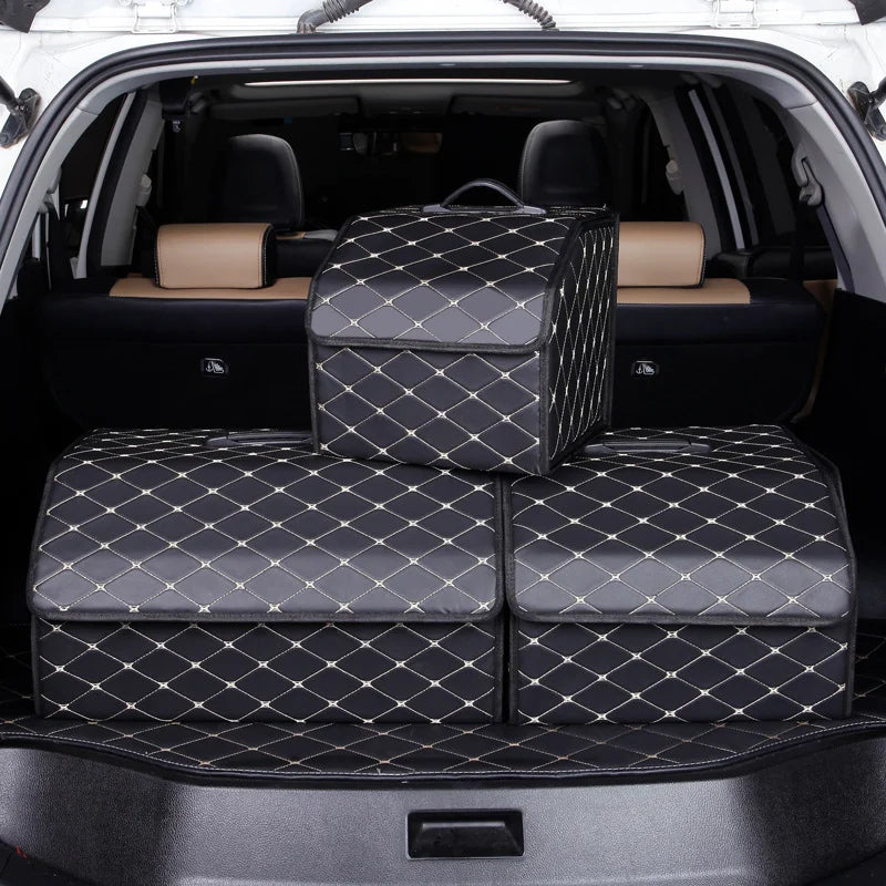 SEP Premium Car Storage Box Multiuse Folding Leather Organizer