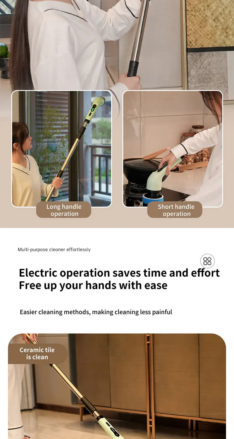 SEP 9-in-1 Electric Cleaning Brush Spin Scrubber for Kitchen, Bathroom & Home