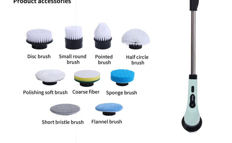 SEP 9-in-1 Electric Cleaning Brush Spin Scrubber for Kitchen, Bathroom & Home