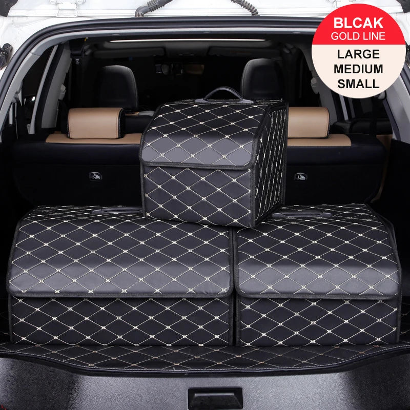SEP Premium Car Storage Box Multiuse Folding Leather Organizer