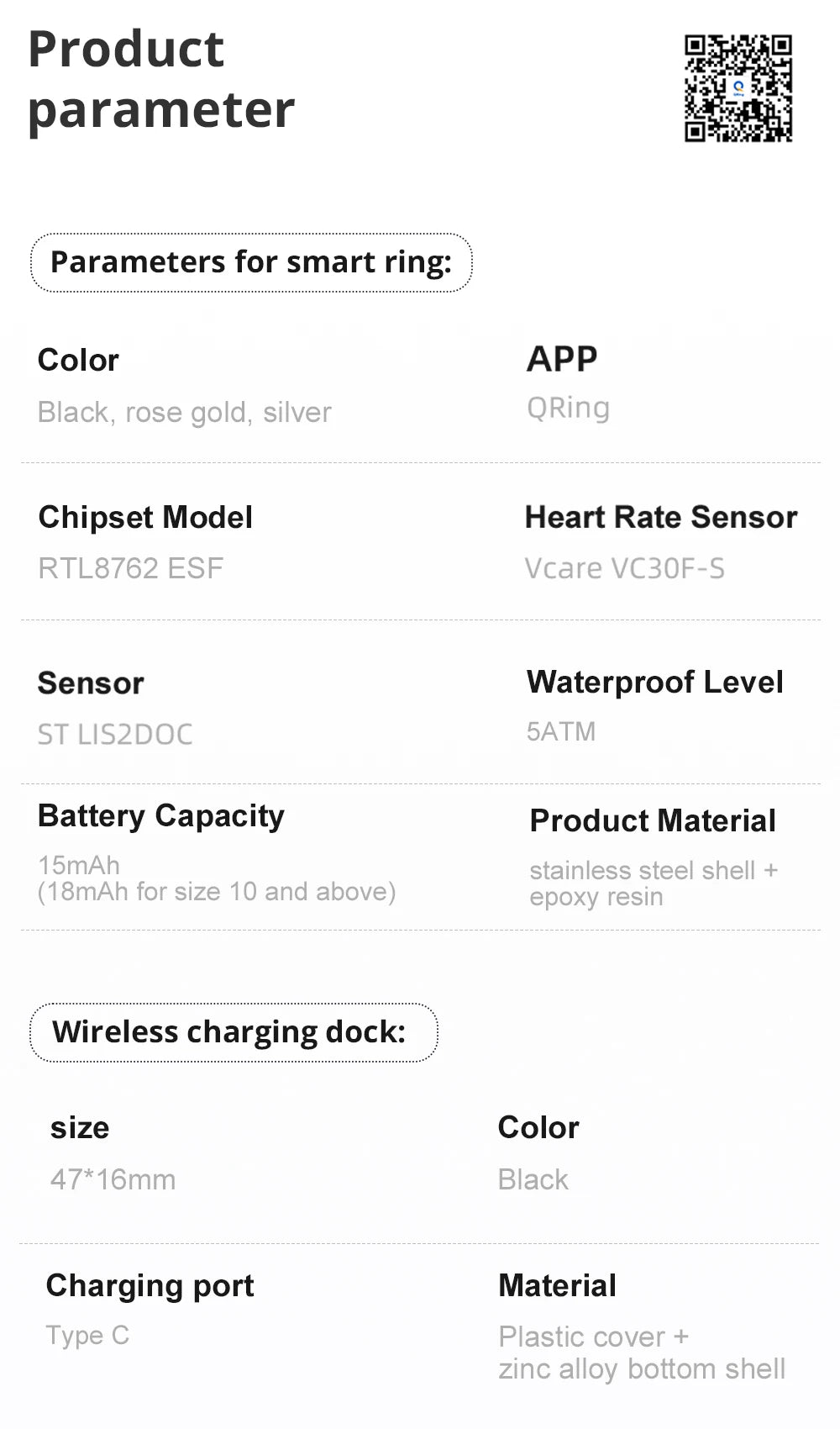 SEP R12 Smart Ring Waterproof Fitness & Health Tracking Ring