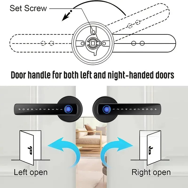 SEP Electronic Door Lock Fingerprint, Password & IC Card Unlock for Home