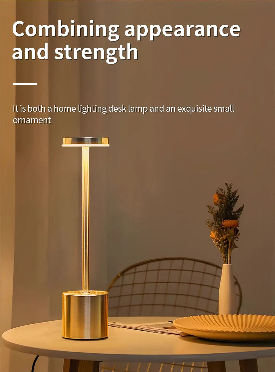 SEP Rechargeable LED Table Lamp Bedside & Dining Light with Adjustable Brightness