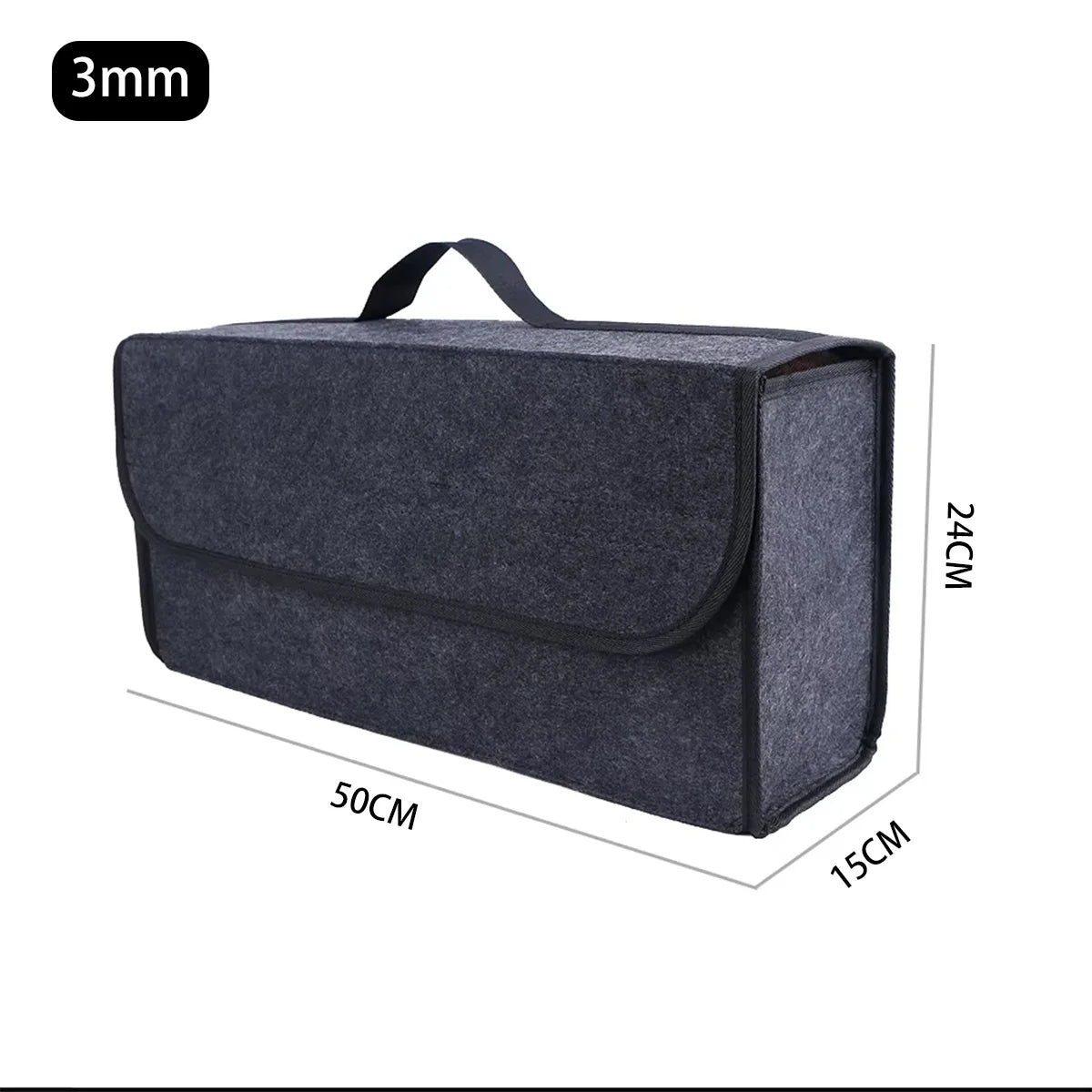 SEP Premium Felt Car Trunk Organizer Compact & Anti-Slip Storage Box