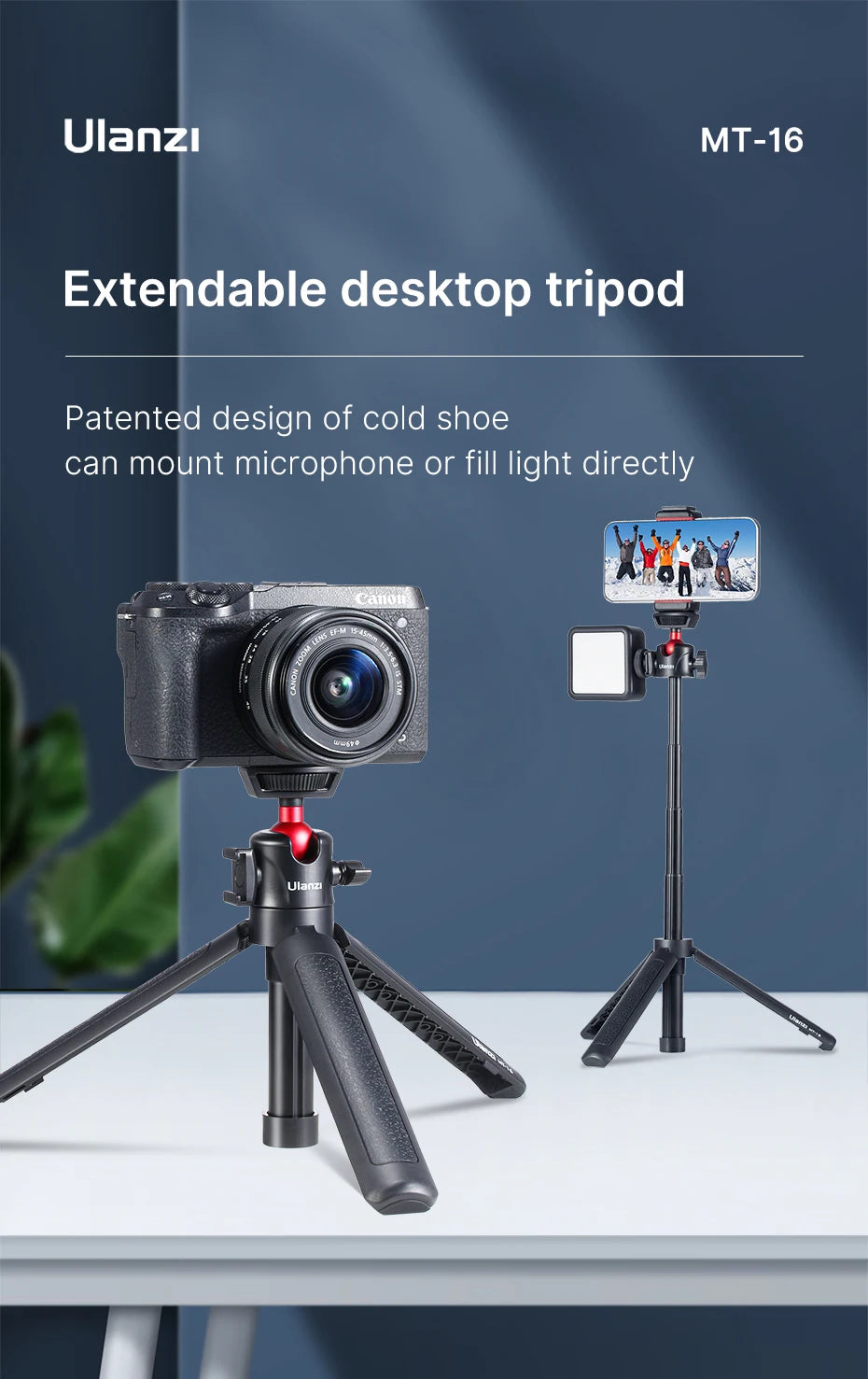 SEP Portable Tripod Stand Mini Foldable Holder for Mobile, DSLR & Vlogging