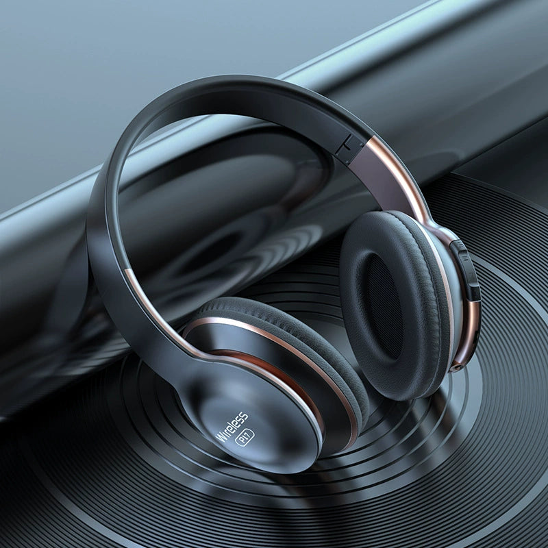Bluetooth Headphone Head-Mounted with Microphone Mobile Phone Computer Universal Headset like Subwoofer