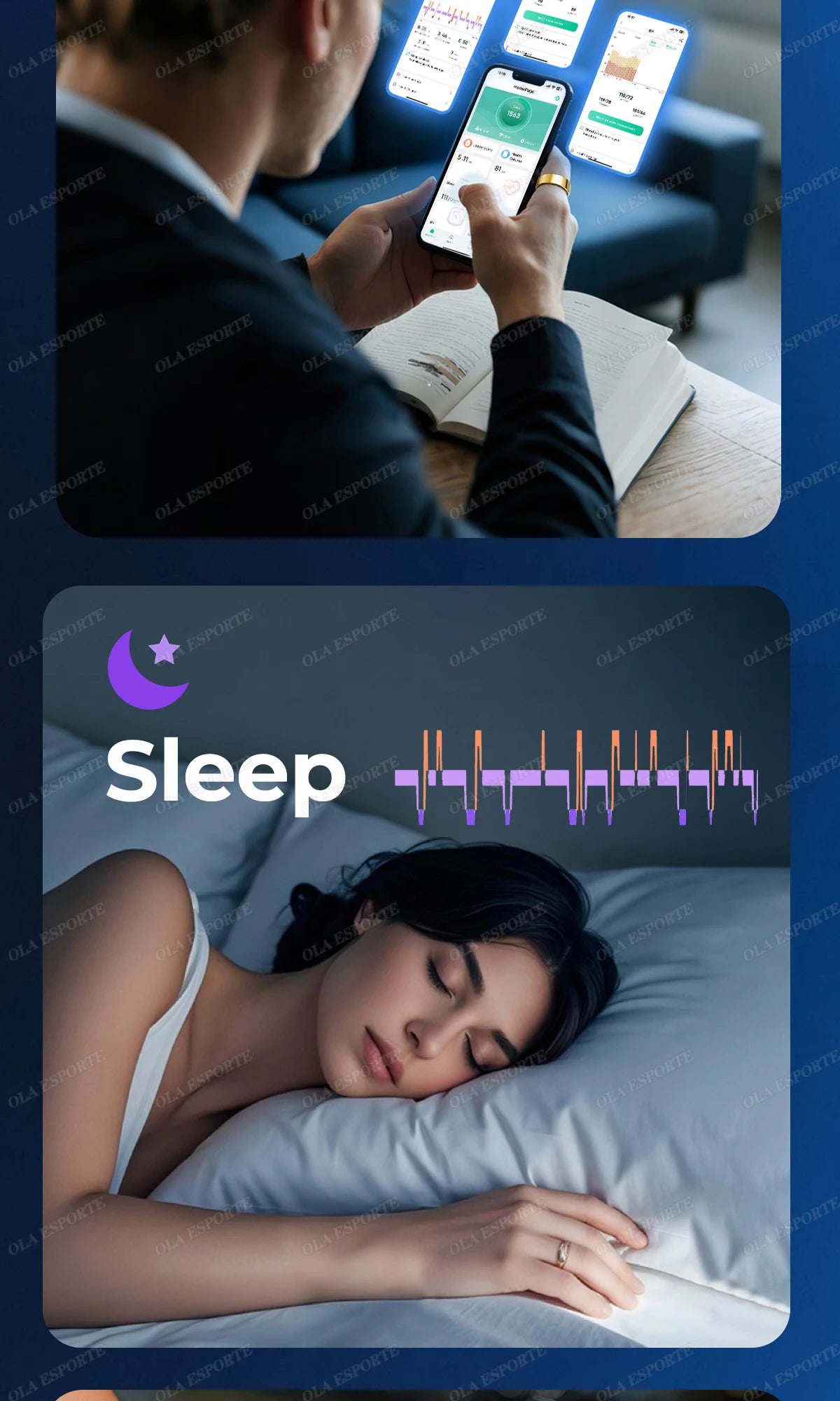 New R09 Smart Ring Men Women with Charging Case,Heart Rate Blood Oxygen,Skin Temperature Monitor,5ATM Waterproof For Android IOS