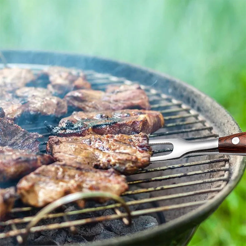 Meat Fork Stainless Steel Meat Carving Fork with Long Handle Sharp Prong Grill Fork Serving Fork for Chicken Turkey Beef JT566