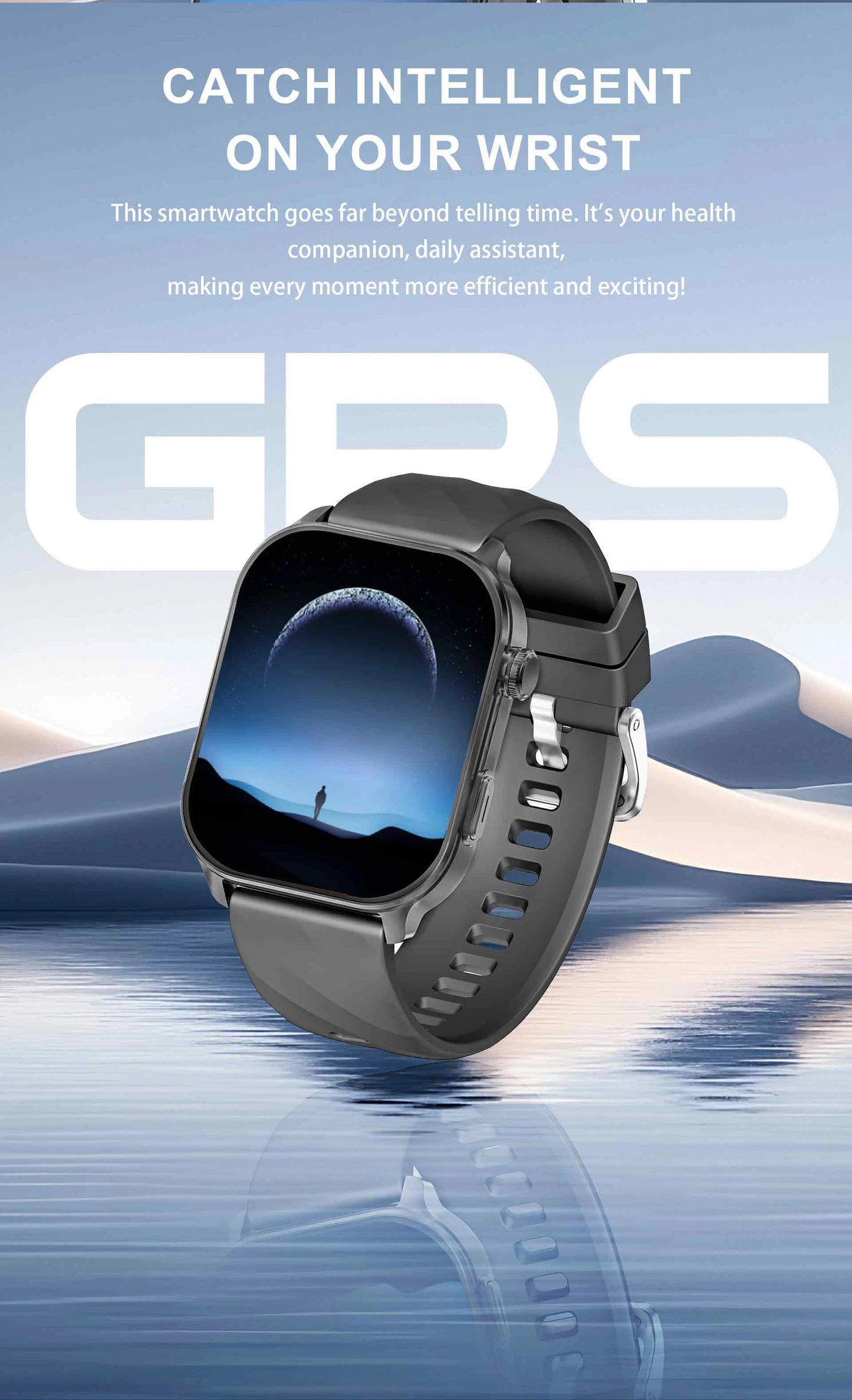 2025 New GPS Smart Watch Heart Rate Blood Oxygen Blood Pressure Monitoring Bluetooth Call NFC 3ATM GPS Tracking Men's Smartwatch