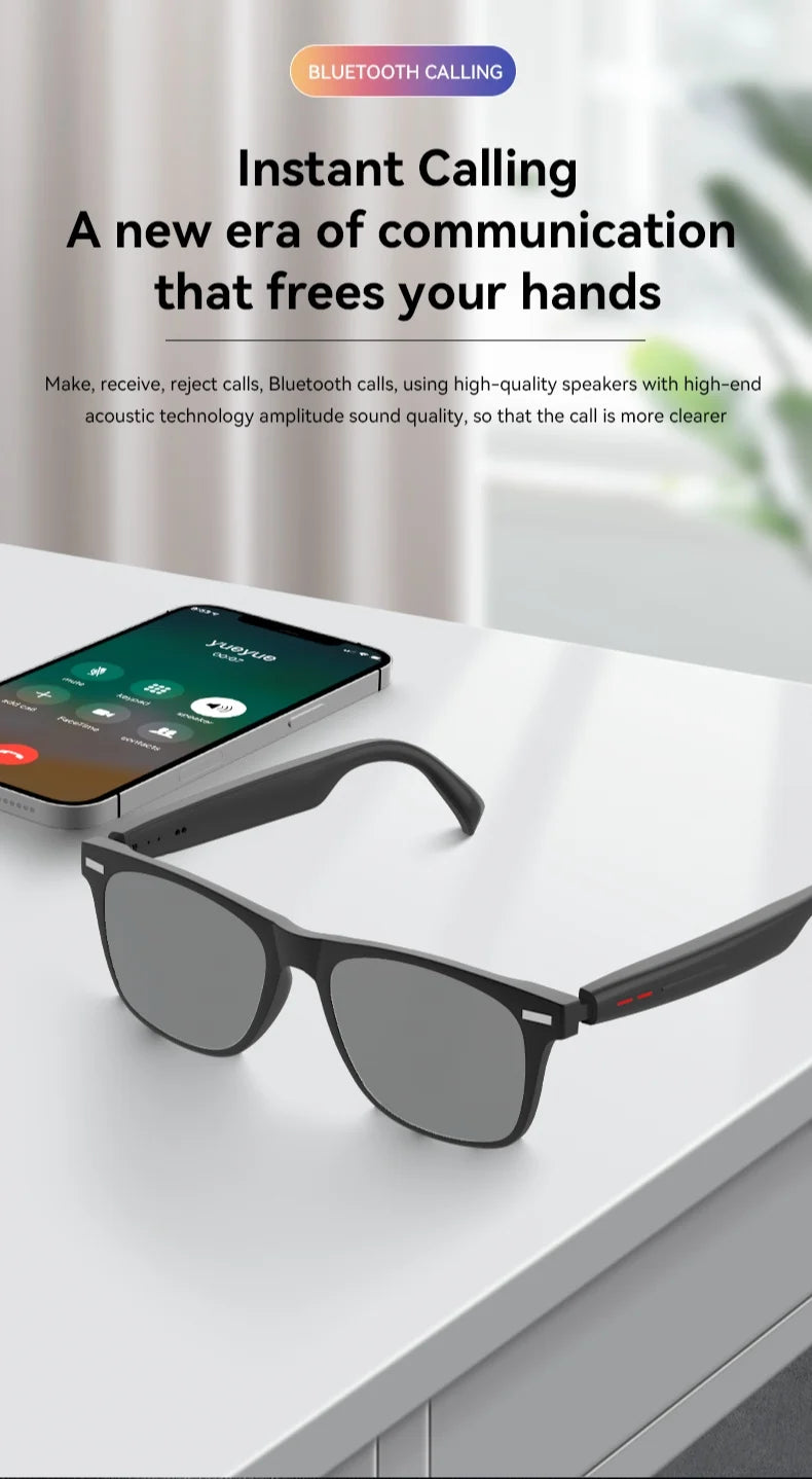 New Camera Smart Music Women Men Sports Sunglasses Headphones Wireless Bluetooth Talking Headset HIFI Audio Bluetooth Glasses