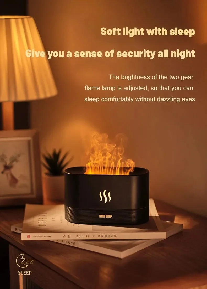 SEP Colorful Flame Humidifier Ultrasonic LED Fragrance Diffuser for Home