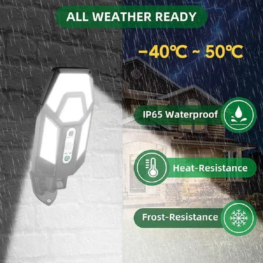 Solar Lamp 55LED Outdoor Sunlight Motion Sensor Remote Control Solar Focus Wall