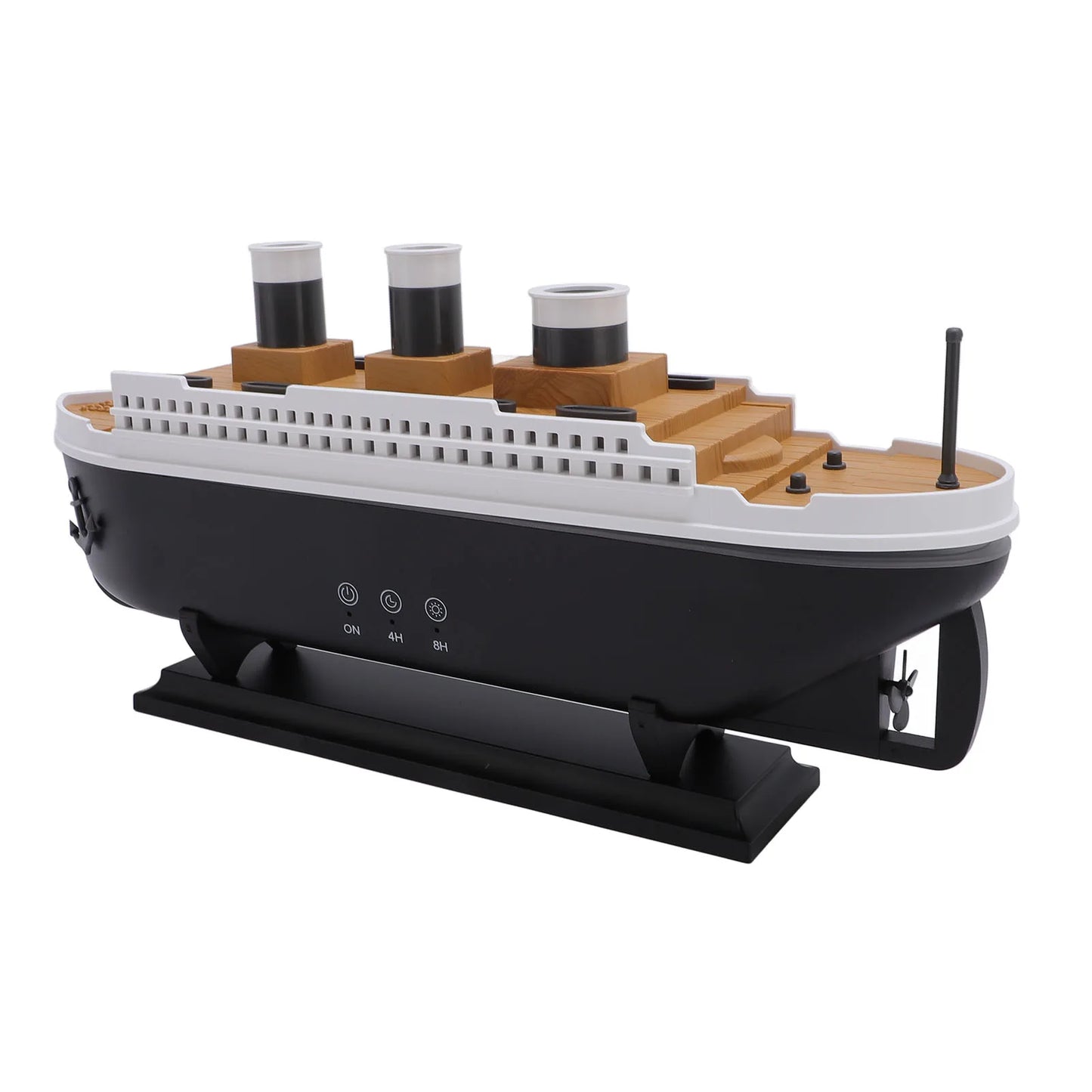 【HOT】Aromatherapy Diffuser 250ml Retro Ship Essential Oil Diffuser Desktop Humidifier with Remote Control for Bedroom Office