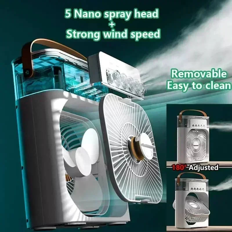 SEP 4-in-1 Portable Desk Fan Air Conditioner, Misting & Humidifier for Home/Office