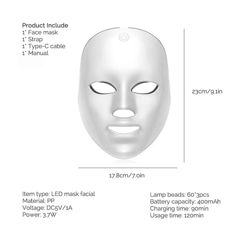 SEP Wireless LED Beauty Mask Skin Tightening & Anti-Aging Facial Neck Device