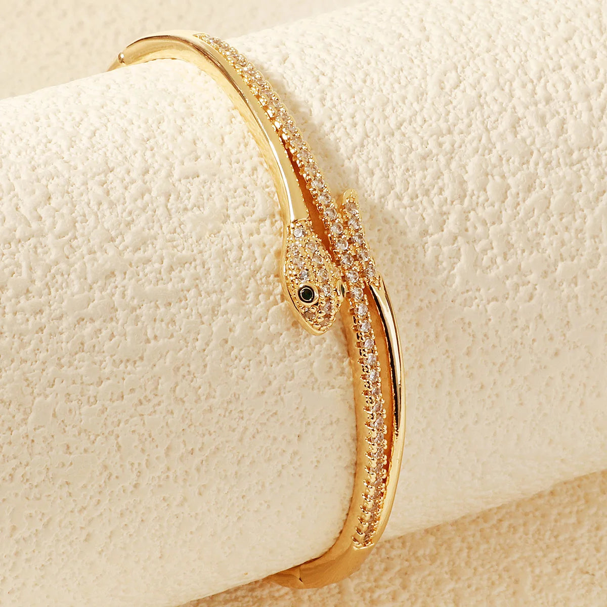 Europe and America Classic Snake Bracelet For Women Stainless Steel Zirconia Jewelry