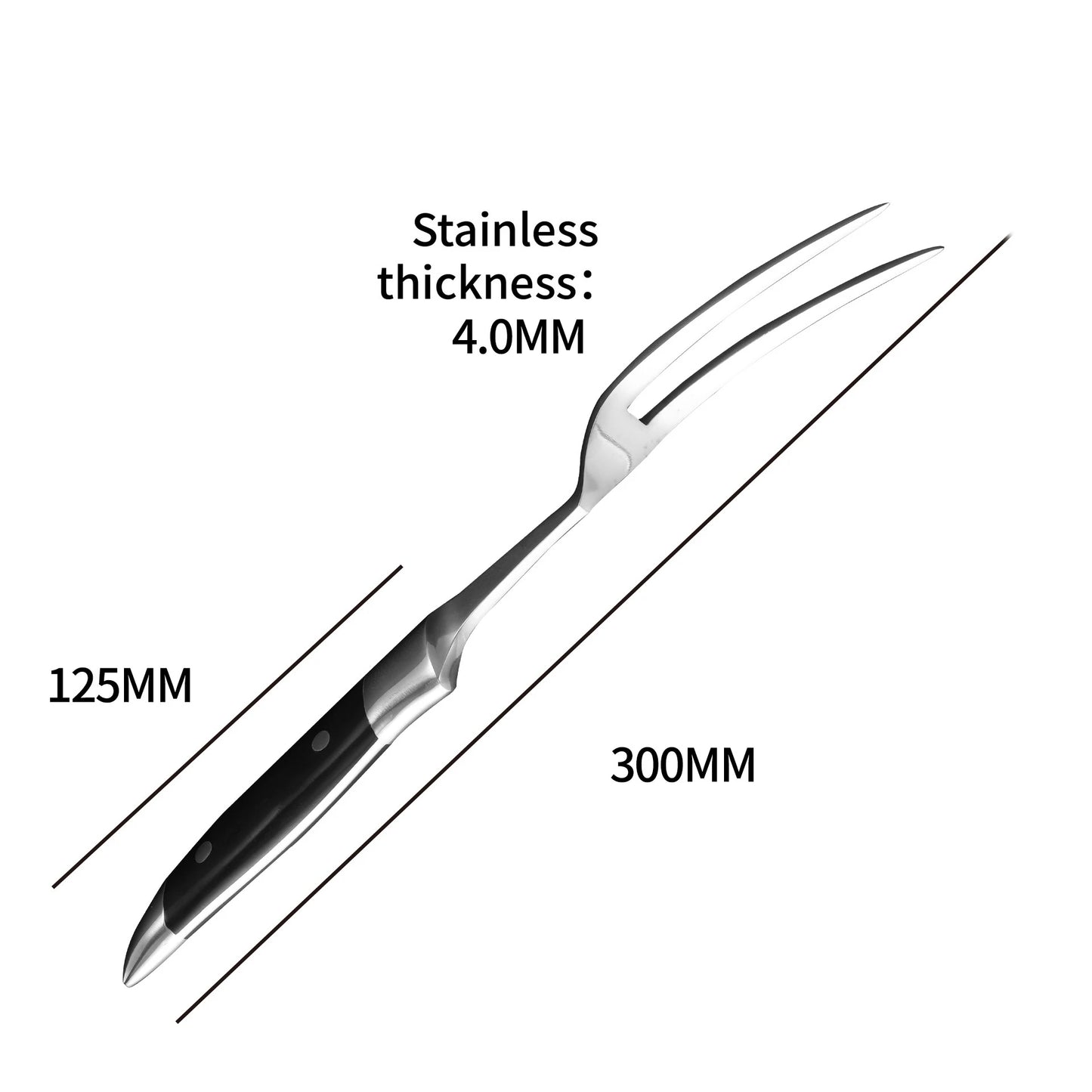 Meat Fork Stainless Steel Meat Carving Fork with Long Handle Sharp Prong Grill Fork Serving Fork for Chicken Turkey Beef JT566