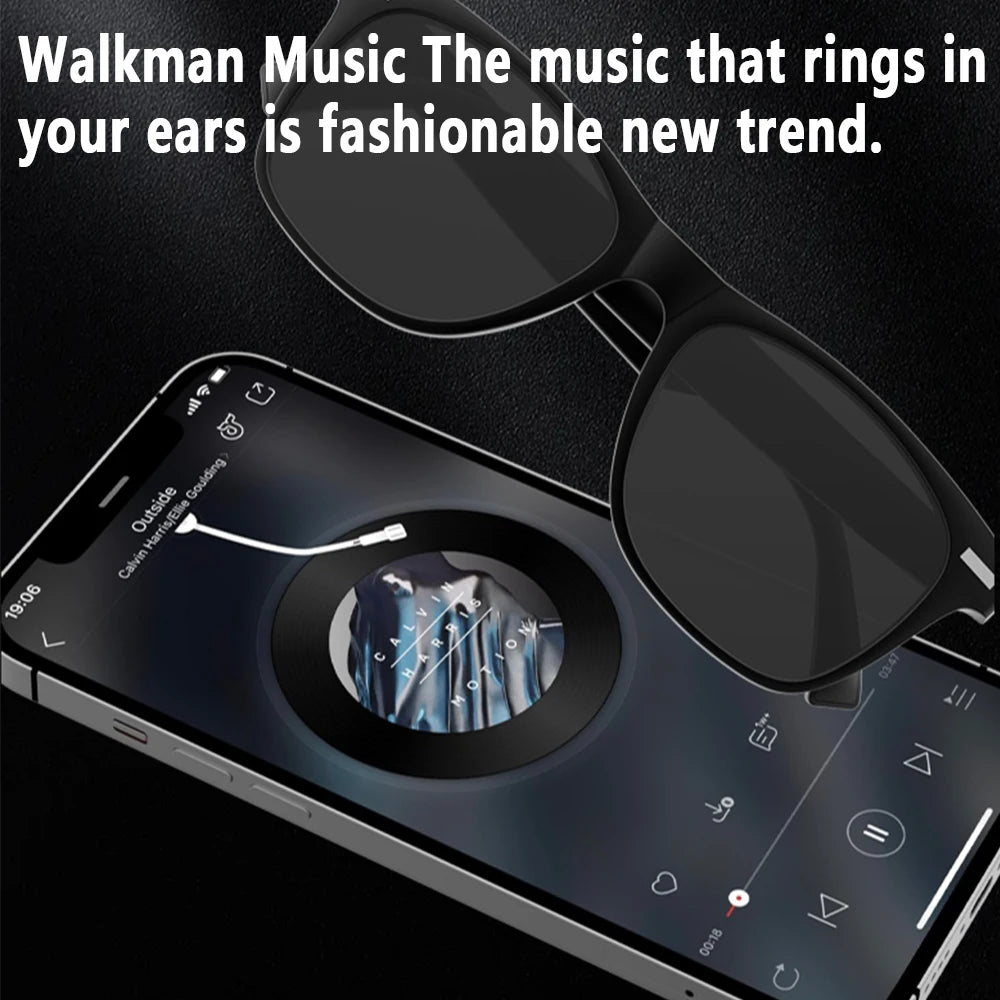 New Camera Smart Music Women Men Sports Sunglasses Headphones Wireless Bluetooth Talking Headset HIFI Audio Bluetooth Glasses