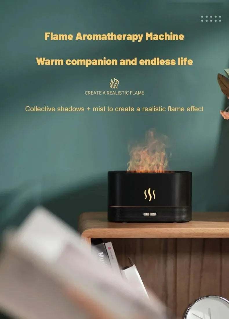 SEP Colorful Flame Humidifier Ultrasonic LED Fragrance Diffuser for Home