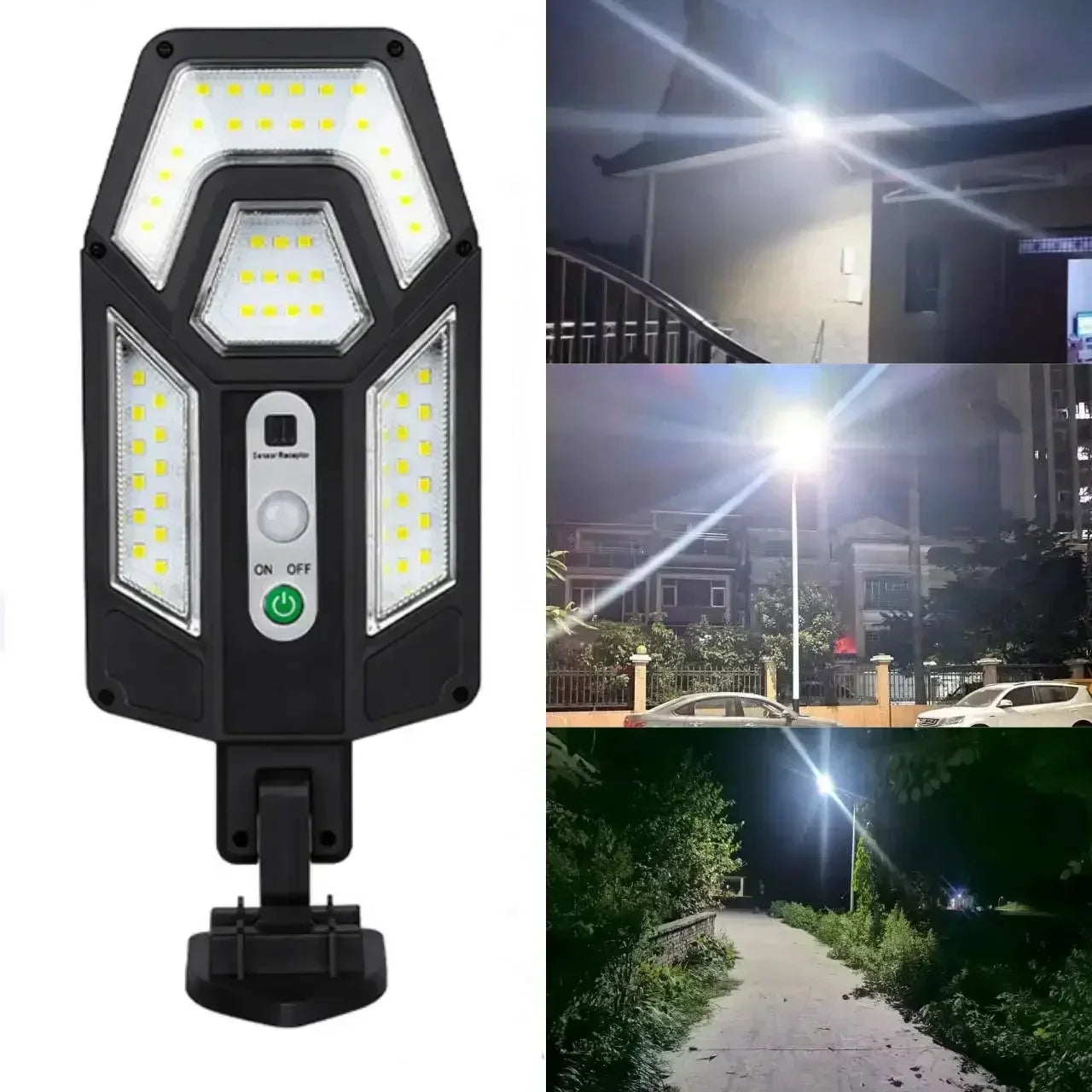 Solar Lamp 55LED Outdoor Sunlight Motion Sensor Remote Control Solar Focus Wall