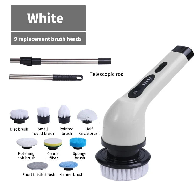 SEP 9-in-1 Electric Cleaning Brush Spin Scrubber for Kitchen, Bathroom & Home