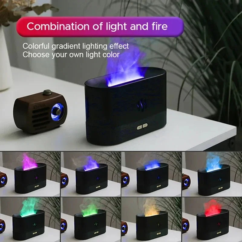 SEP Colorful Flame Humidifier Ultrasonic LED Fragrance Diffuser for Home