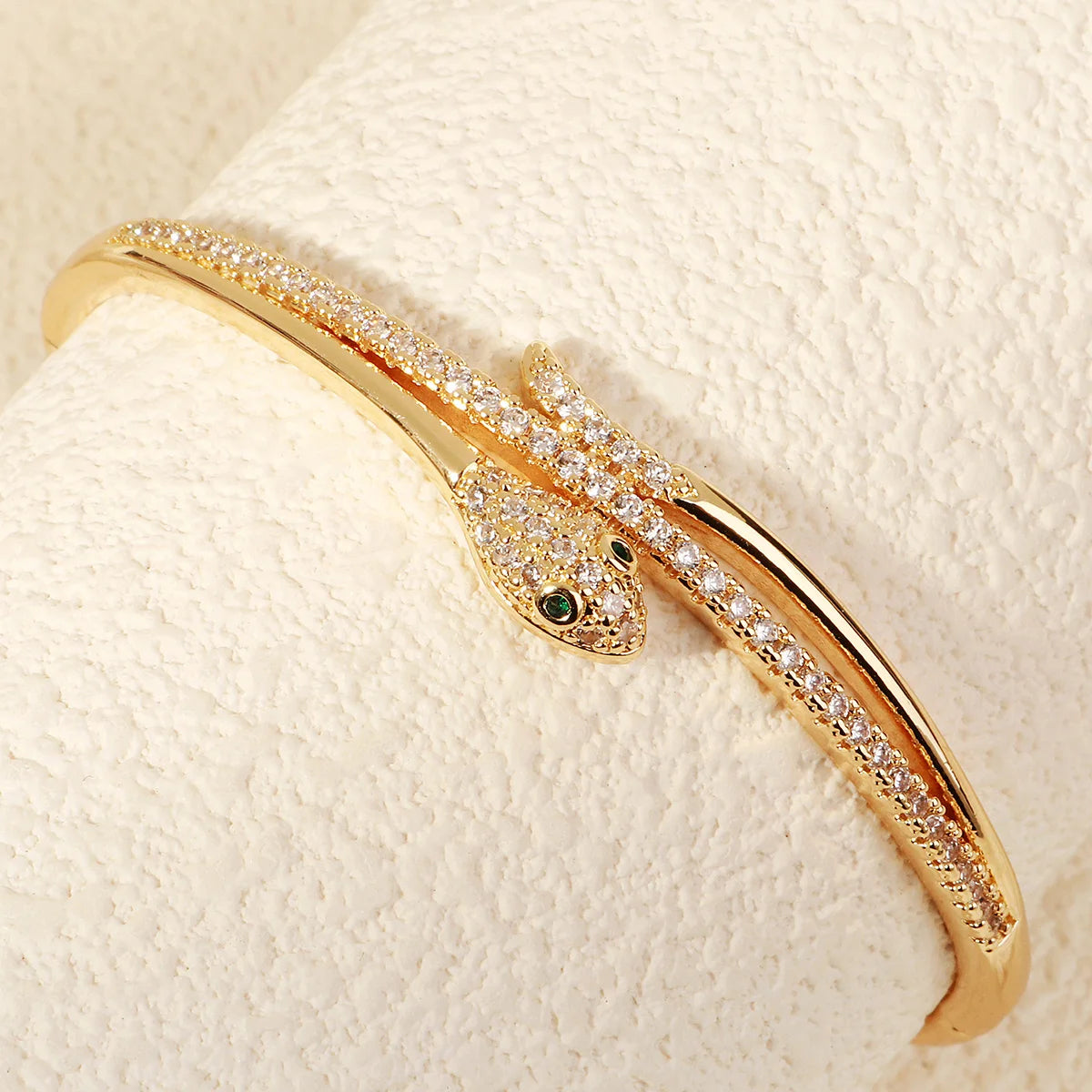 Europe and America Classic Snake Bracelet For Women Stainless Steel Zirconia Jewelry