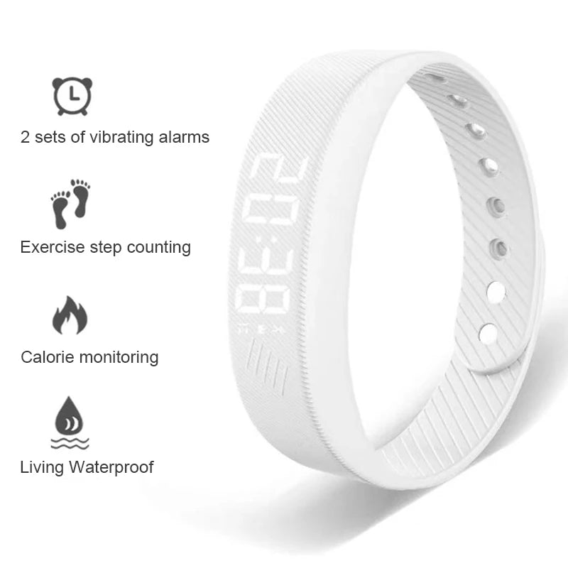 Smart Bracelet LED Digital Waterproof Smart Clock Smartband With running pedometer Monitor Smart Band Vibration Alarm Reminder