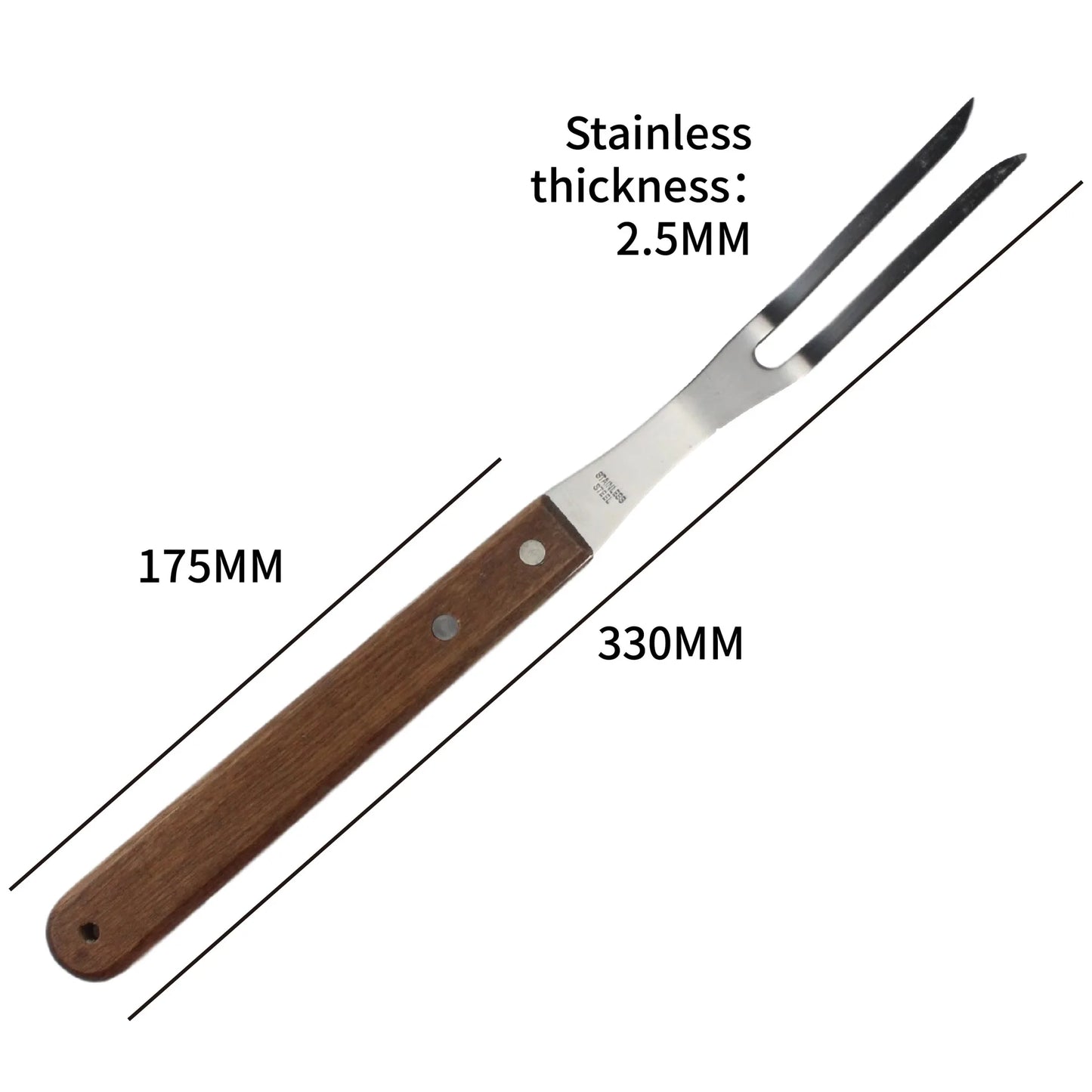 Meat Fork Stainless Steel Meat Carving Fork with Long Handle Sharp Prong Grill Fork Serving Fork for Chicken Turkey Beef JT566