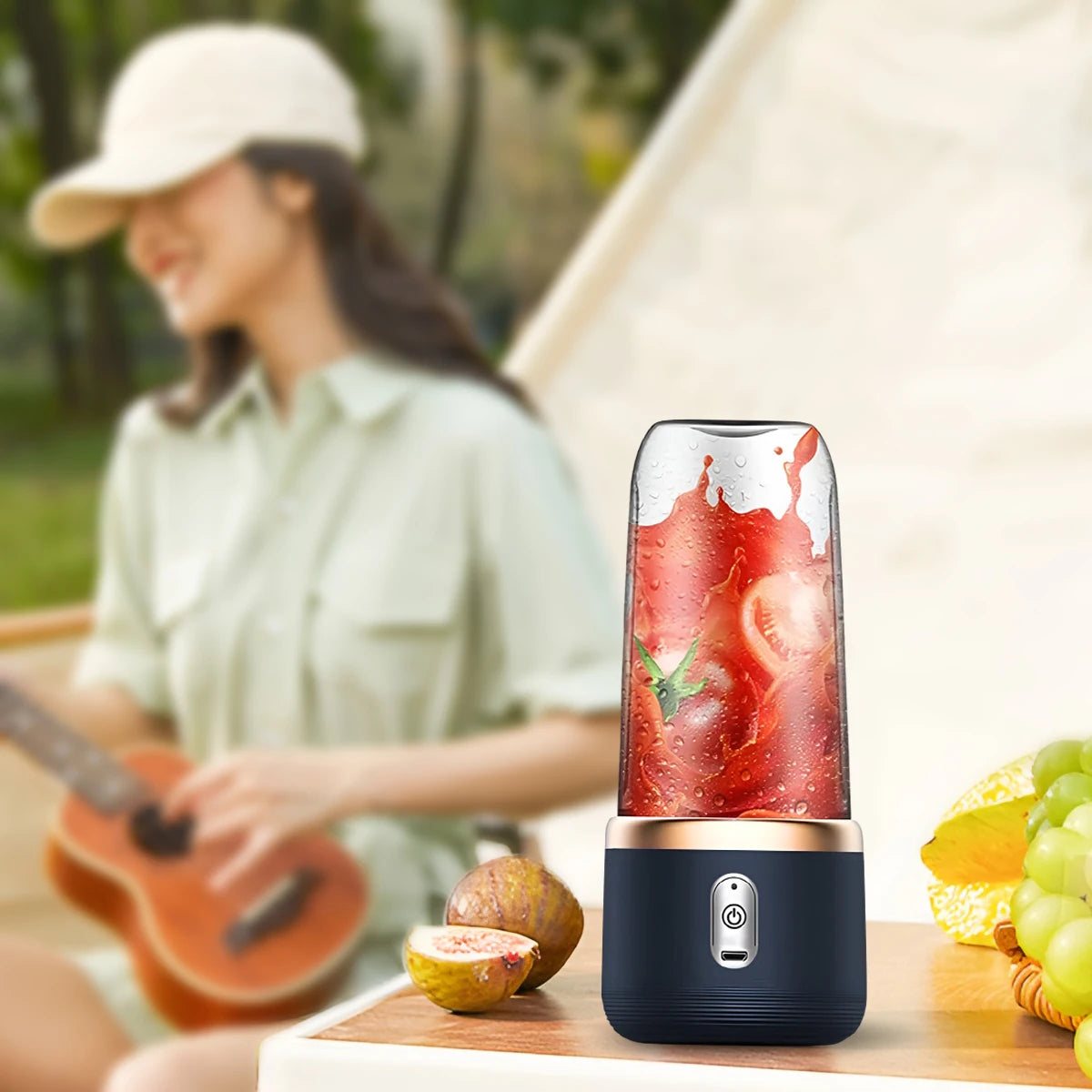 Portable Fruit Juice Blenders Summer Personal Electric Mini Bottle Home USB 6 Blades Juicer Cup Machine For Kitchen