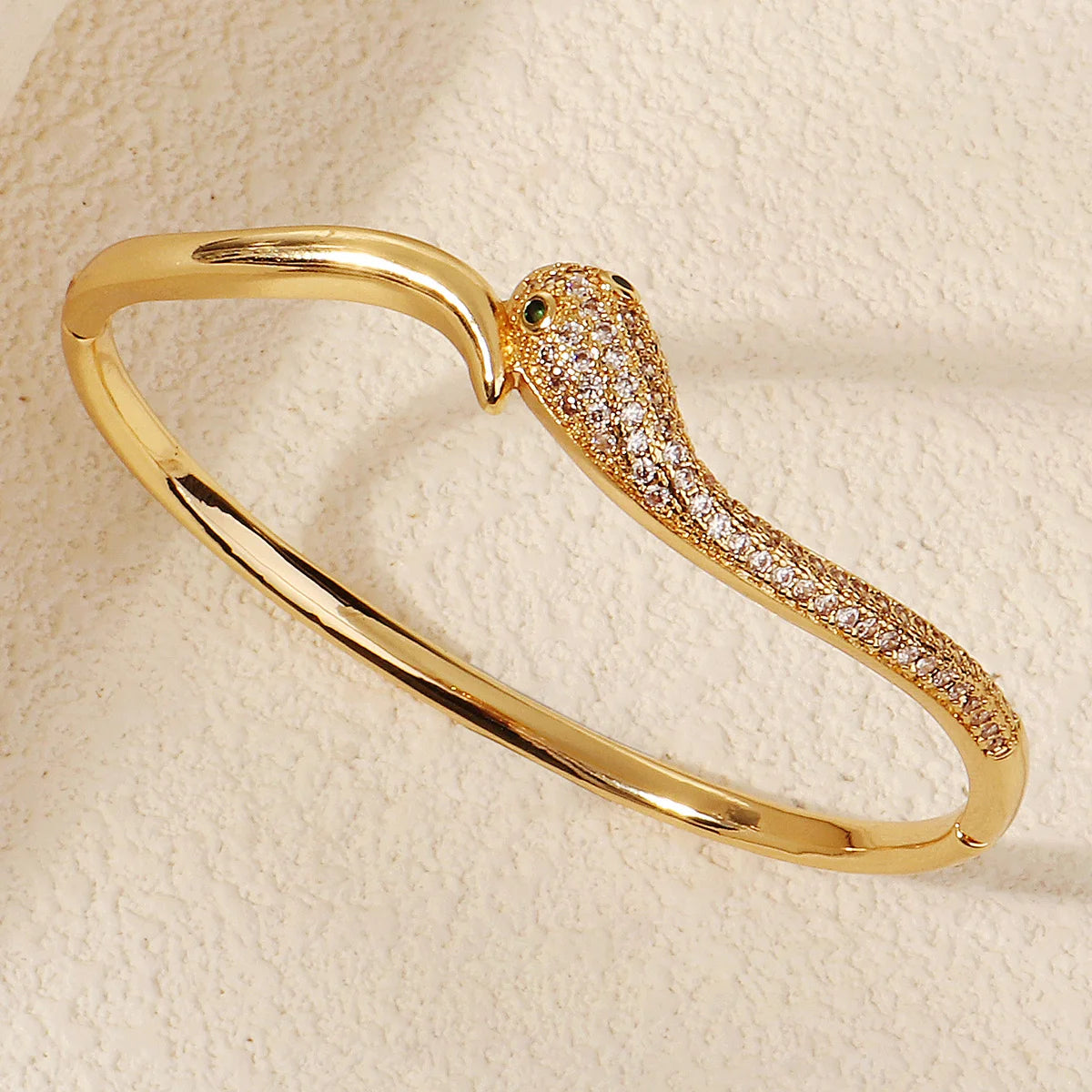 Europe and America Classic Snake Bracelet For Women Stainless Steel Zirconia Jewelry